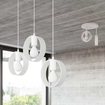 Lampe pendante Cyclone 3 blanc