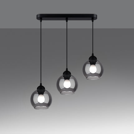 Rauchglas Glockenanhänger 3 schwarz