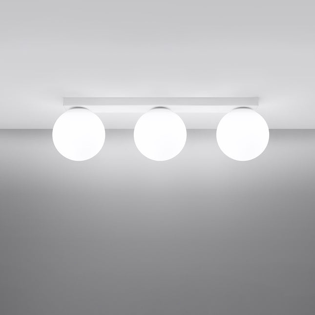 Plafonnier Globe Solis 3 blanc