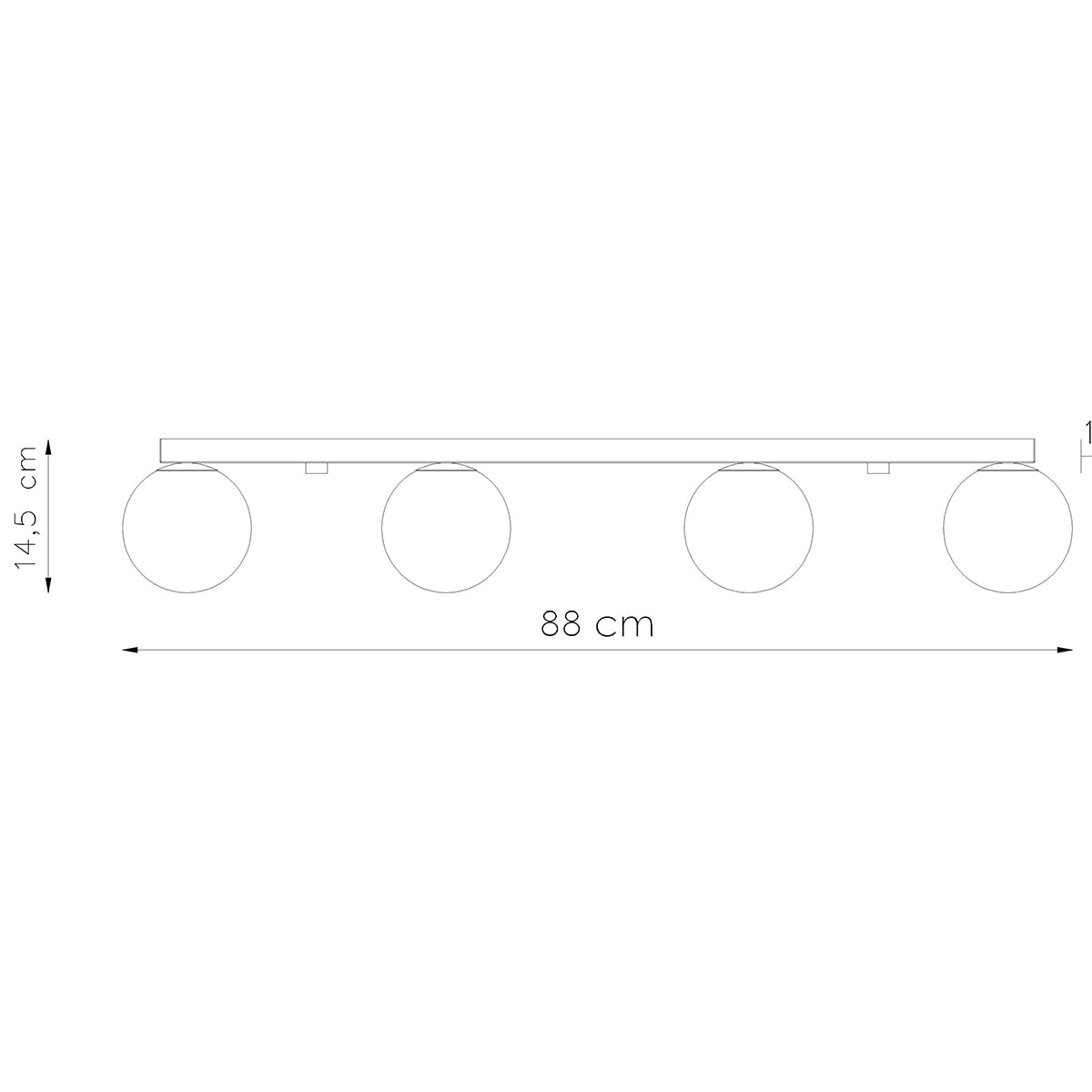 Globe Solis 4 white ceiling light