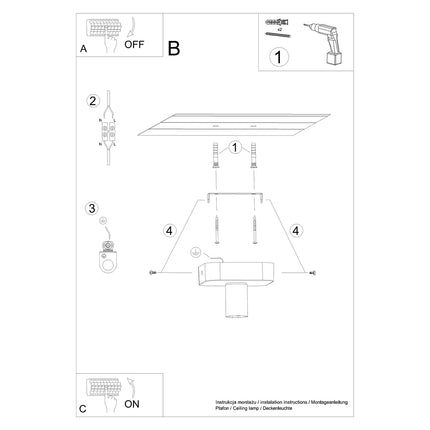 Plafonnier Modulo Industriel 1