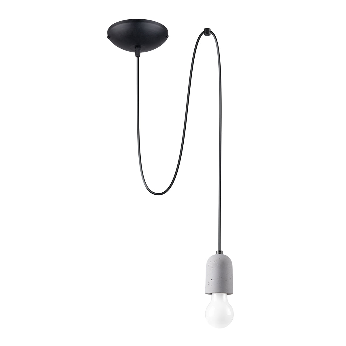 Refined Concrete Hanging Lamp 1 LONG