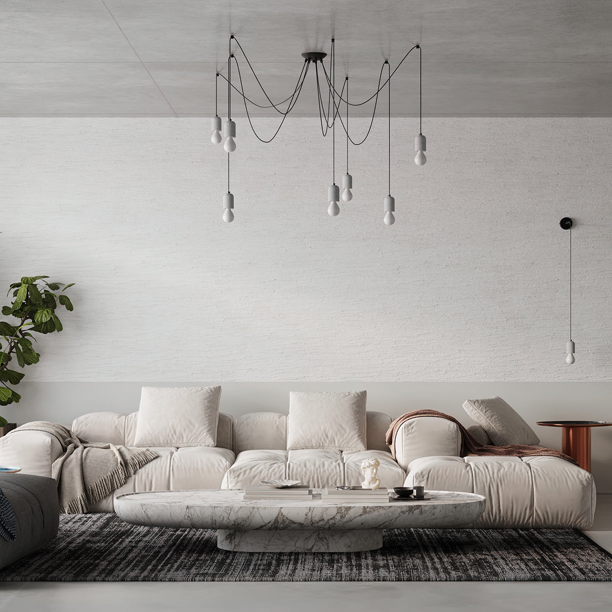 Refined Concrete Chandelier 7