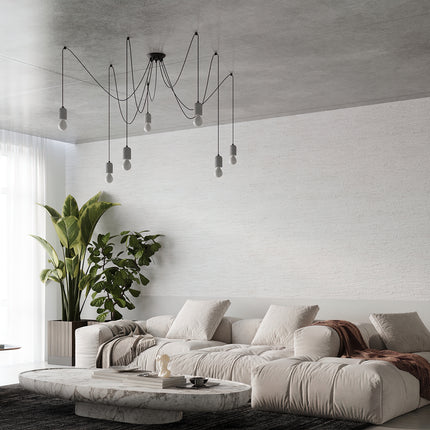 Kronleuchter aus raffiniertem Beton 7
