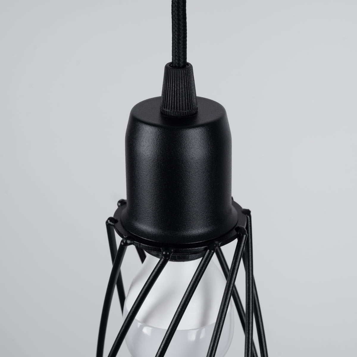 Modern Cage Pendant Lamp 1 Black