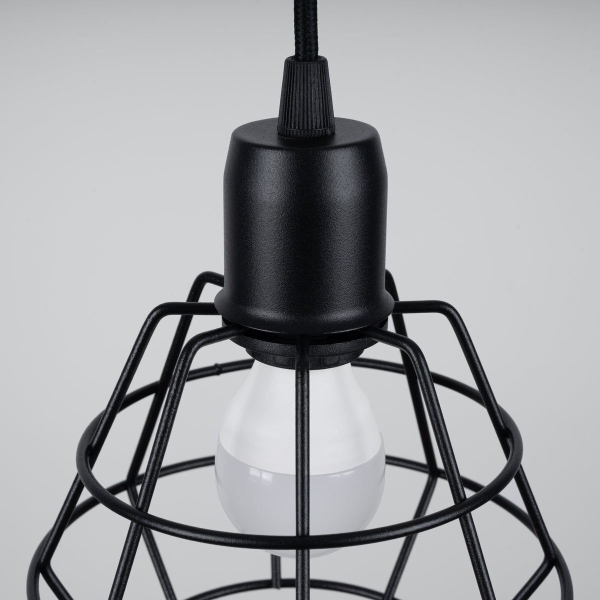 Modern Cage 3P black pendant lamp