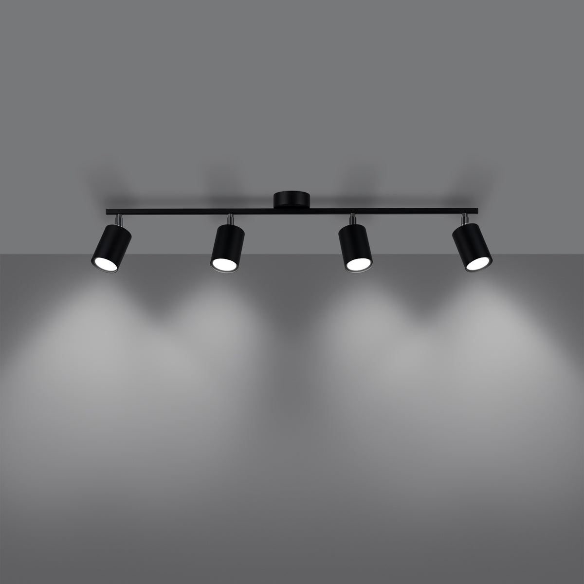 Modern Focus 4L black ceiling light