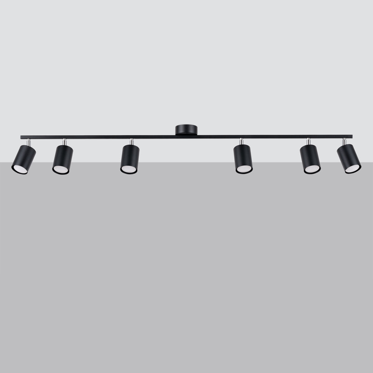 Modern Focus Ceiling Light 6L Black