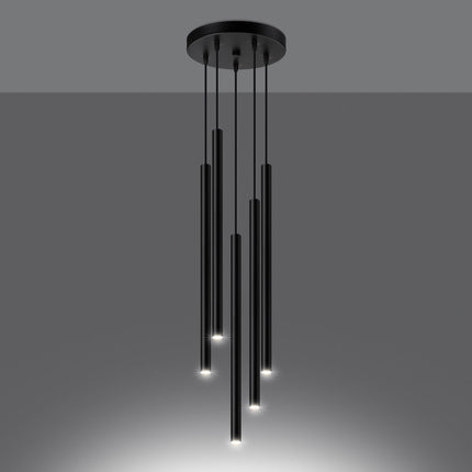 Halo 5P black pendant lamp