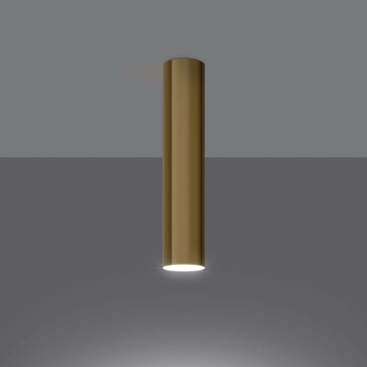 Tube 30 polished gold ceiling light