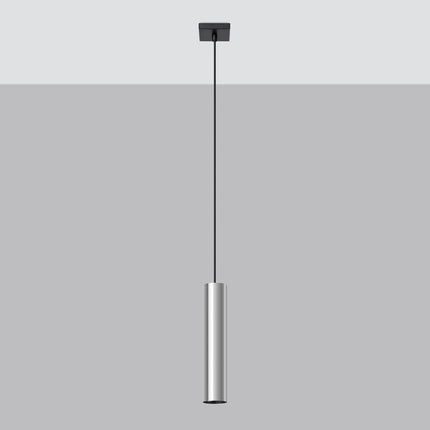 Lampe Suspendue Long Cylindre 1 chrome