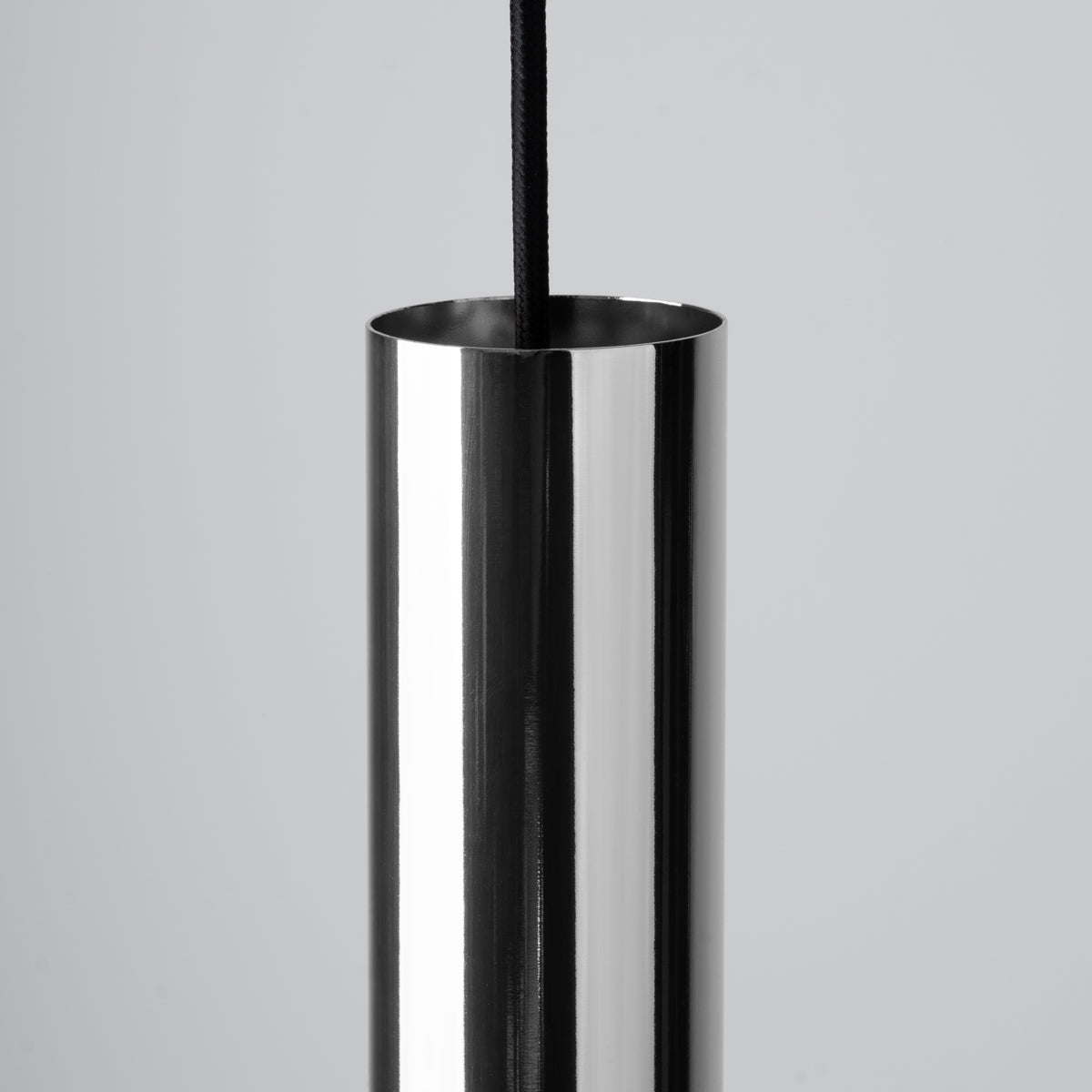 Long Cylinder 1 Chrome Pendant Lamp