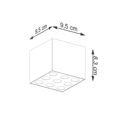 Plafonnier Cube Multi-Focal noir LED