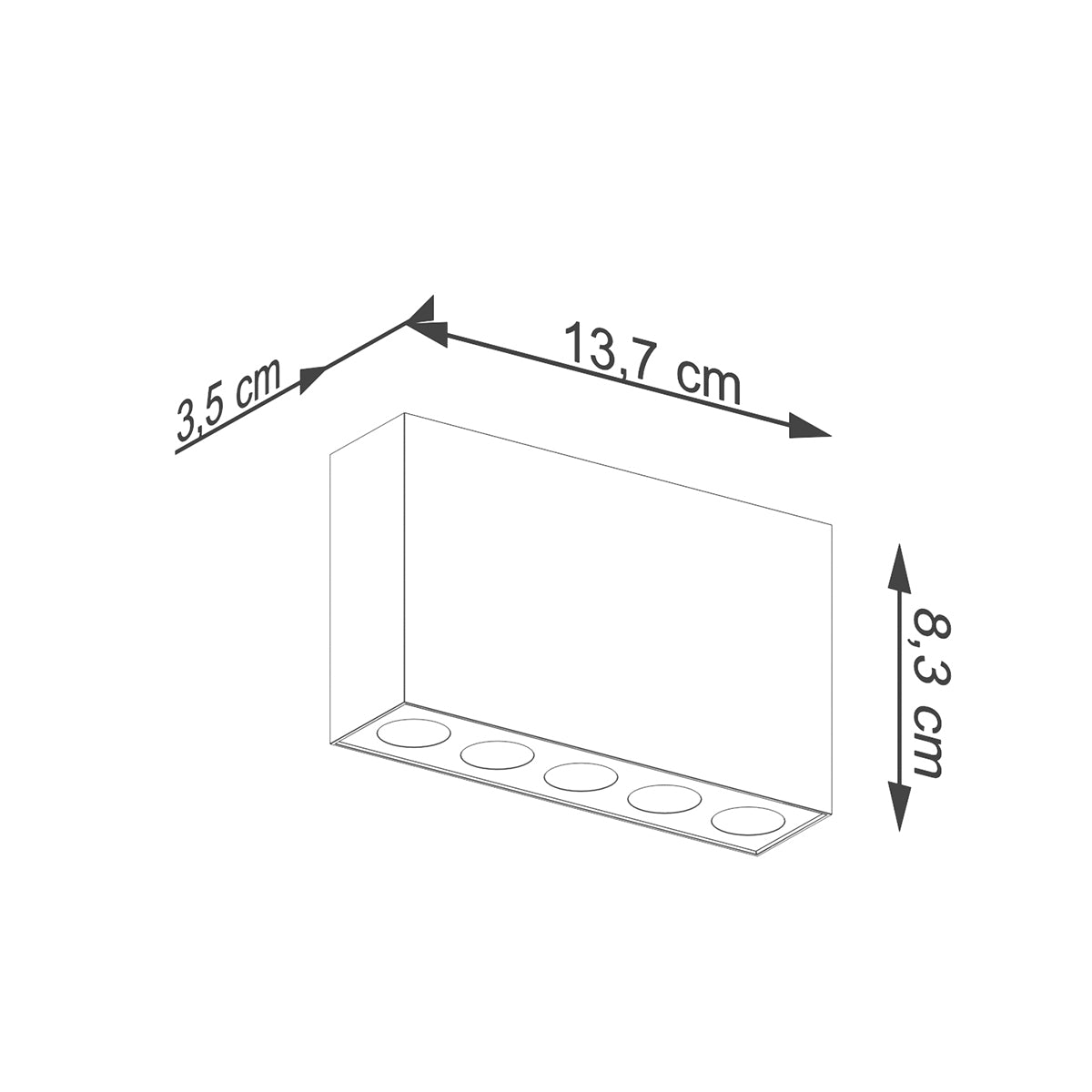 Plafonnier Focus Rectangulaire noir LED