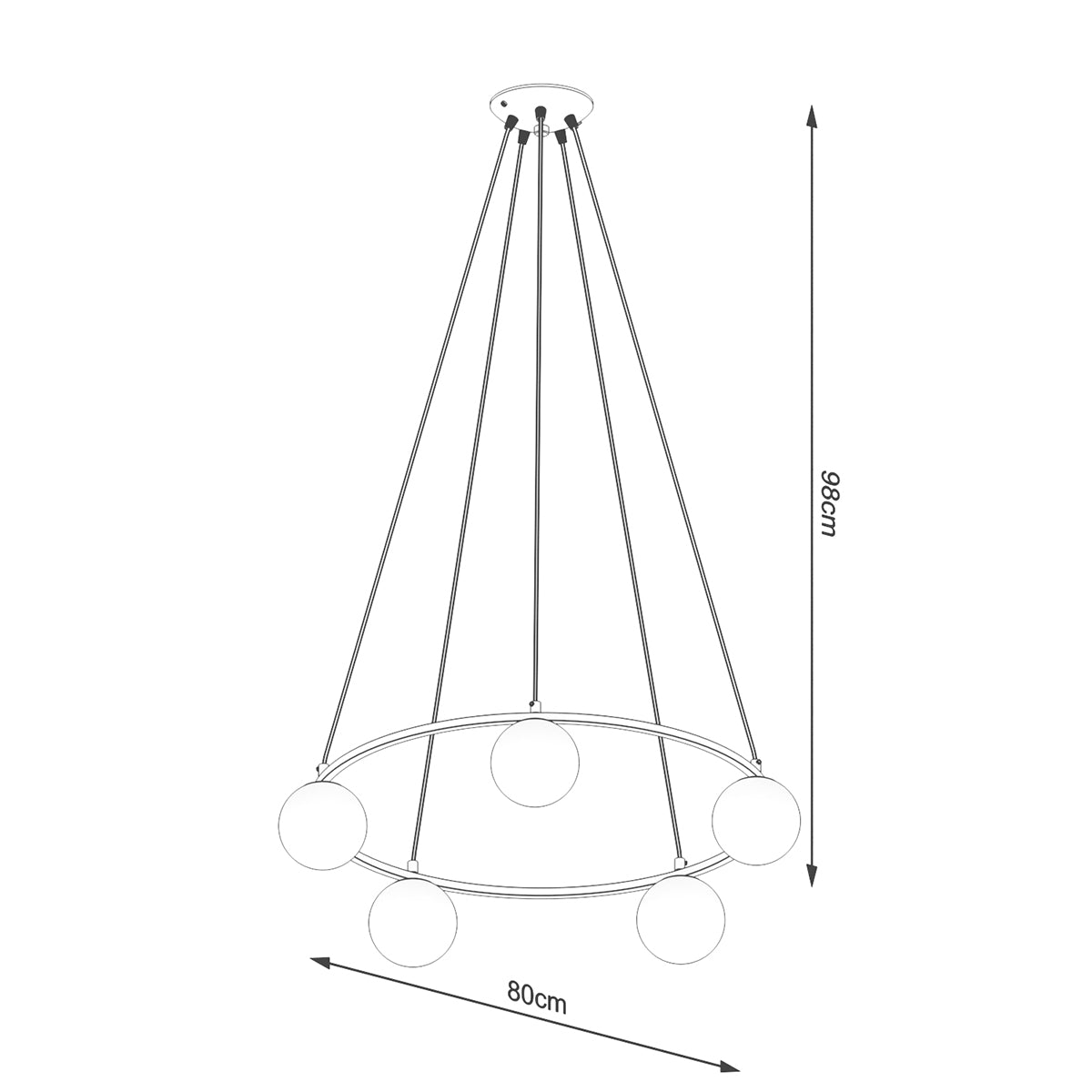 Globe Solis 5 Chandelier