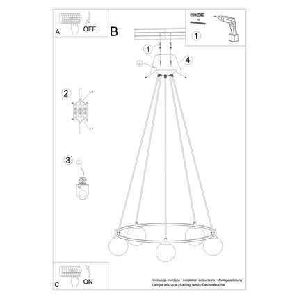 Globe Solis 5 Chandelier