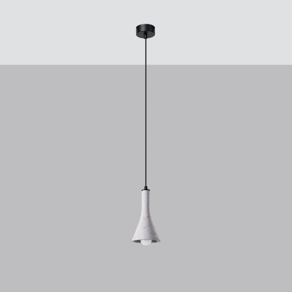 Lampe suspendue Cône Minimaliste 1 béton