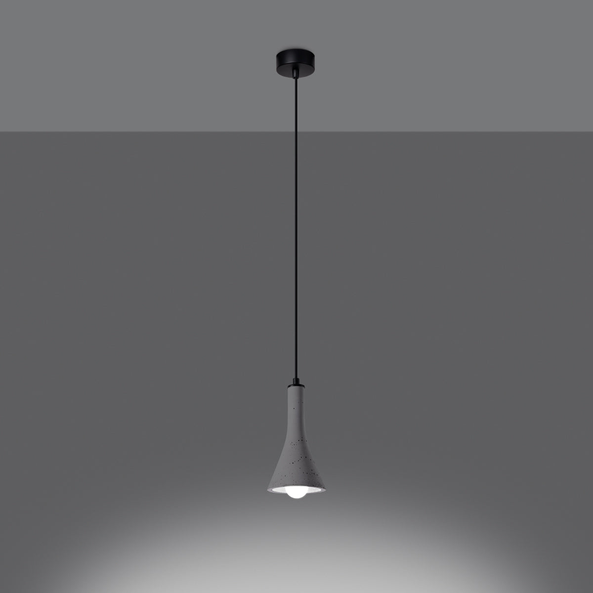 Lampe suspendue Cône Minimaliste 1 béton