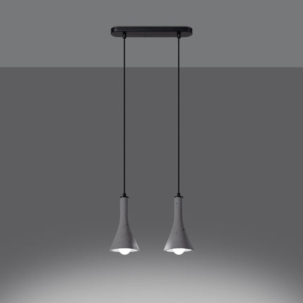 Lampe suspendue Cône Minimaliste 2 béton