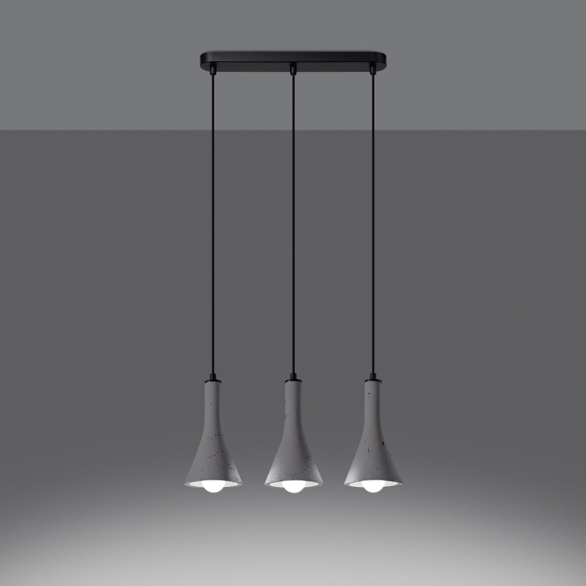 Lampe suspendue Cône Minimaliste 3L béton