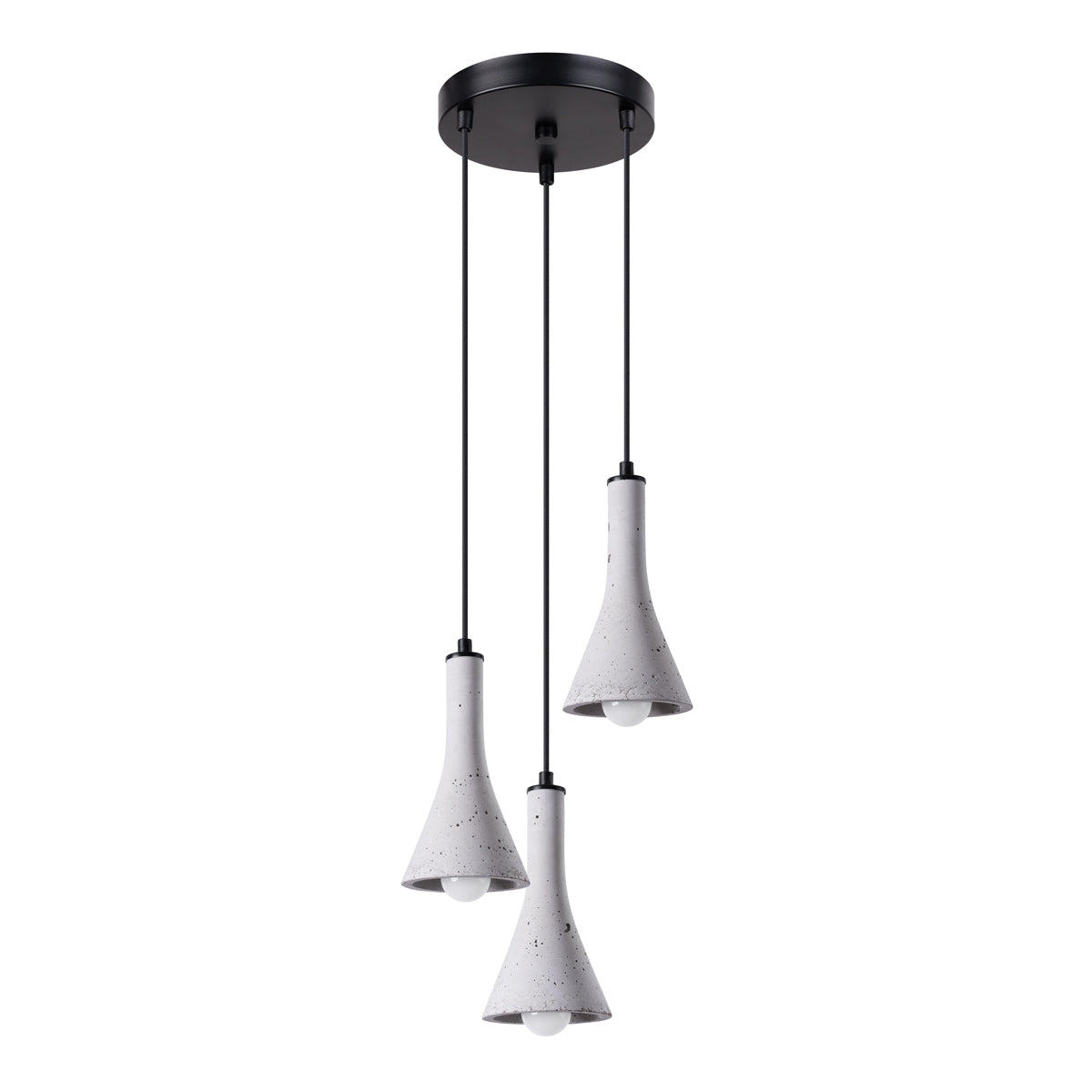 Minimalist Cone 3P concrete pendant lamp