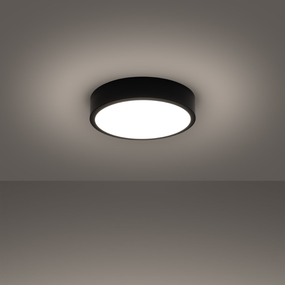 Plafonnier Cercle Moderne 30 noir LED 3000K