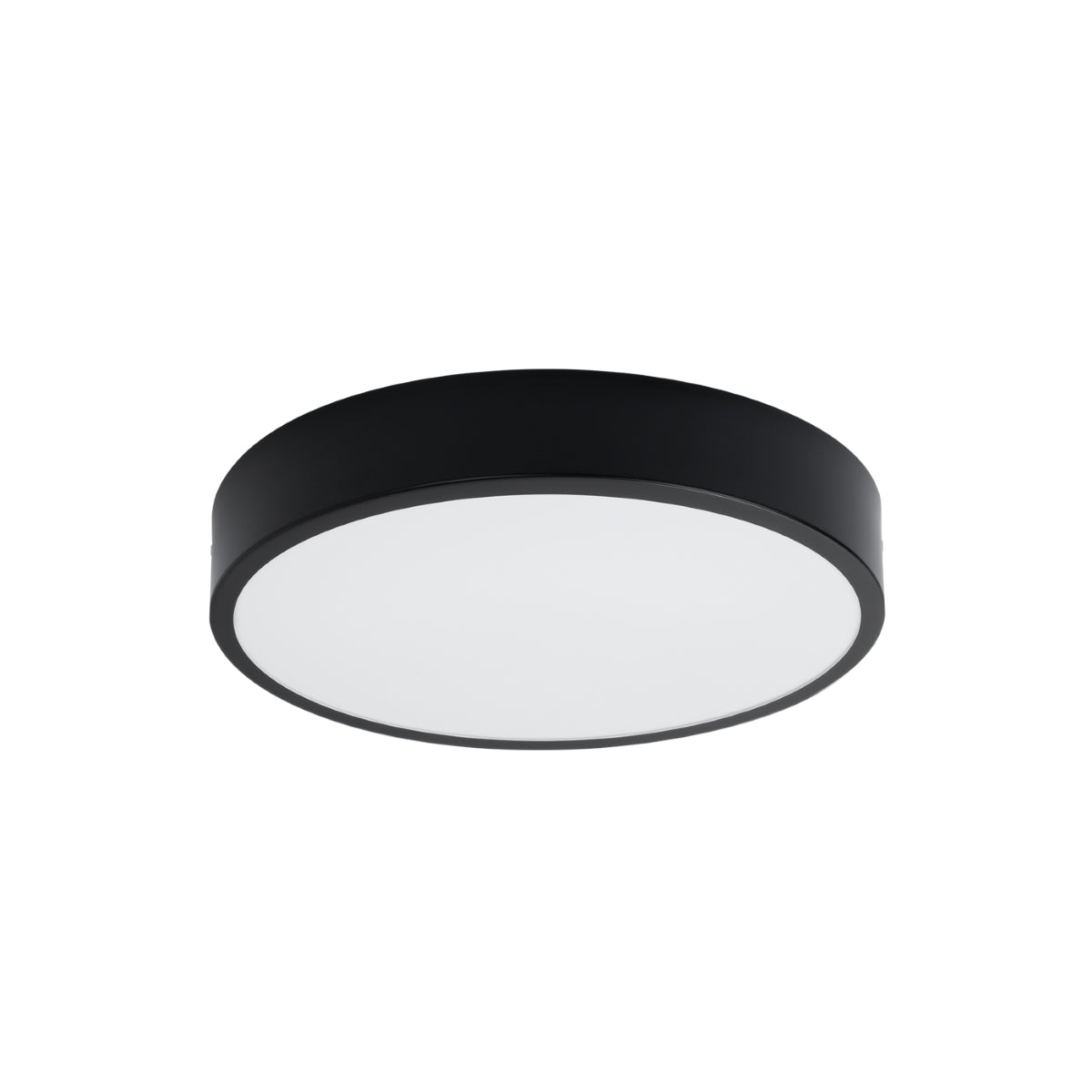 Modern Circle Ceiling Light 40 Black LED 3000K