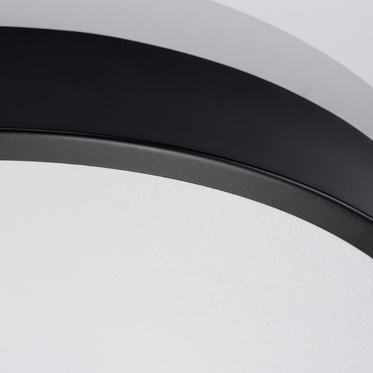 Modern Circle Ceiling Light 40 Black LED 3000K