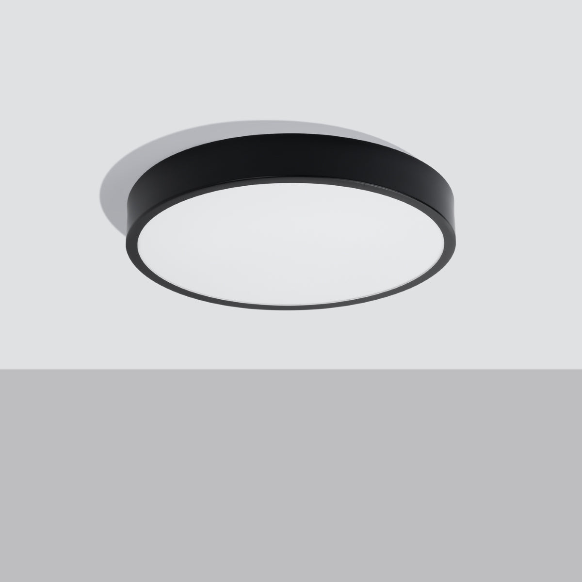 Modern Circle Ceiling Light 50 Black LED 3000K