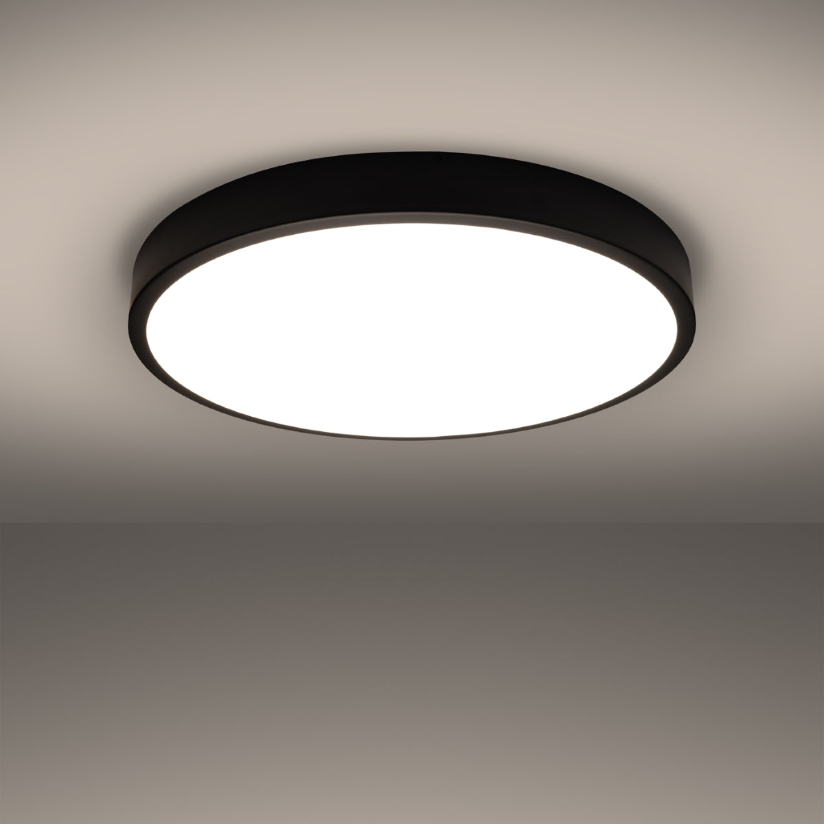 Plafonnier Cercle Moderne 60 noir LED 3000K