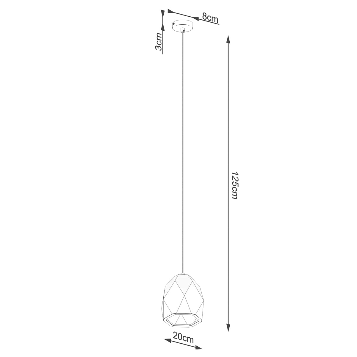 Mintfarbene geometrische Pendelleuchte aus Keramik