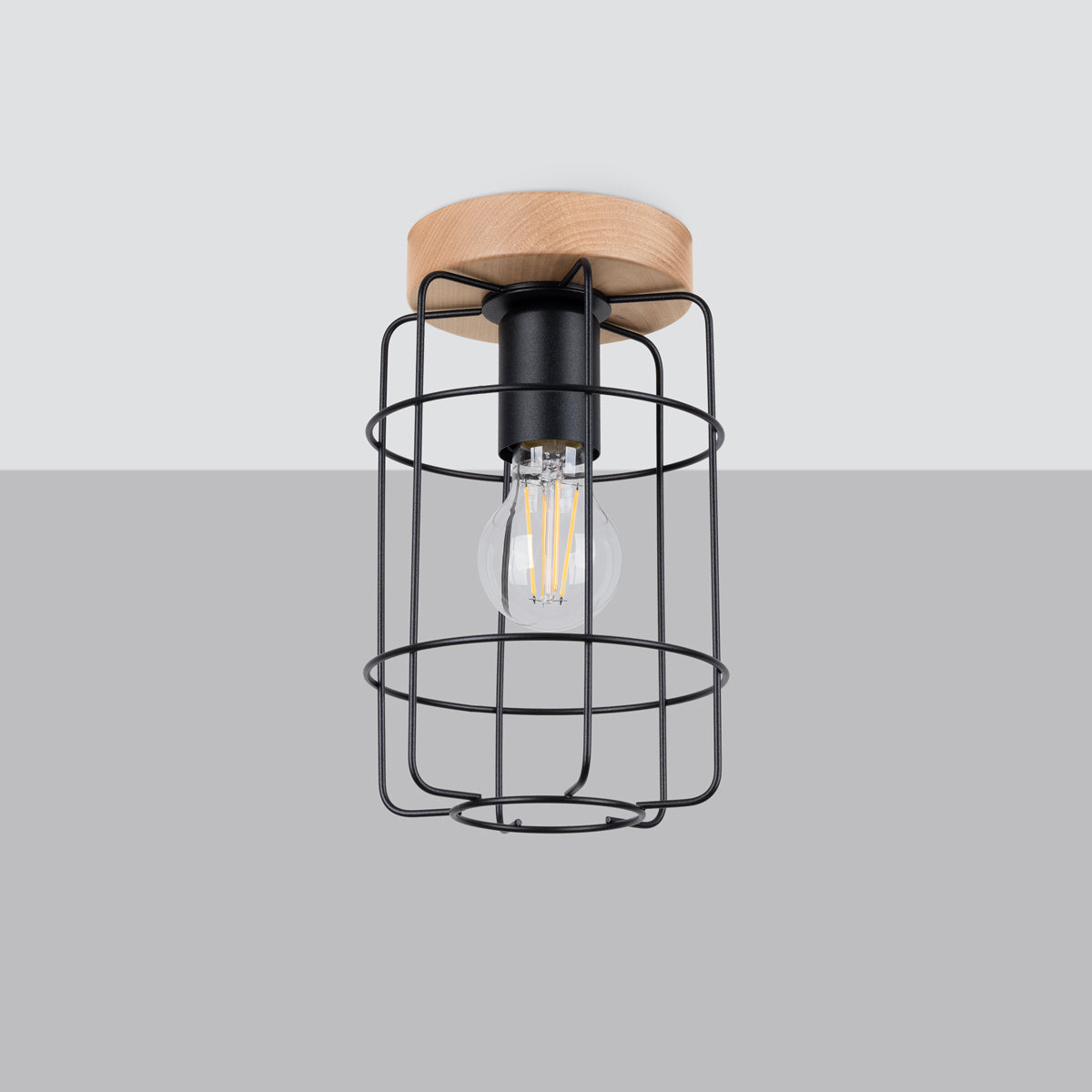 Industrial Cage Ceiling Light