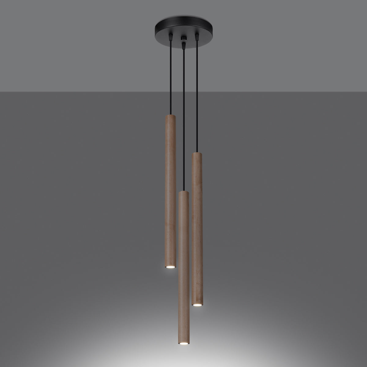 Lampe pendante PASTELO 3P bois