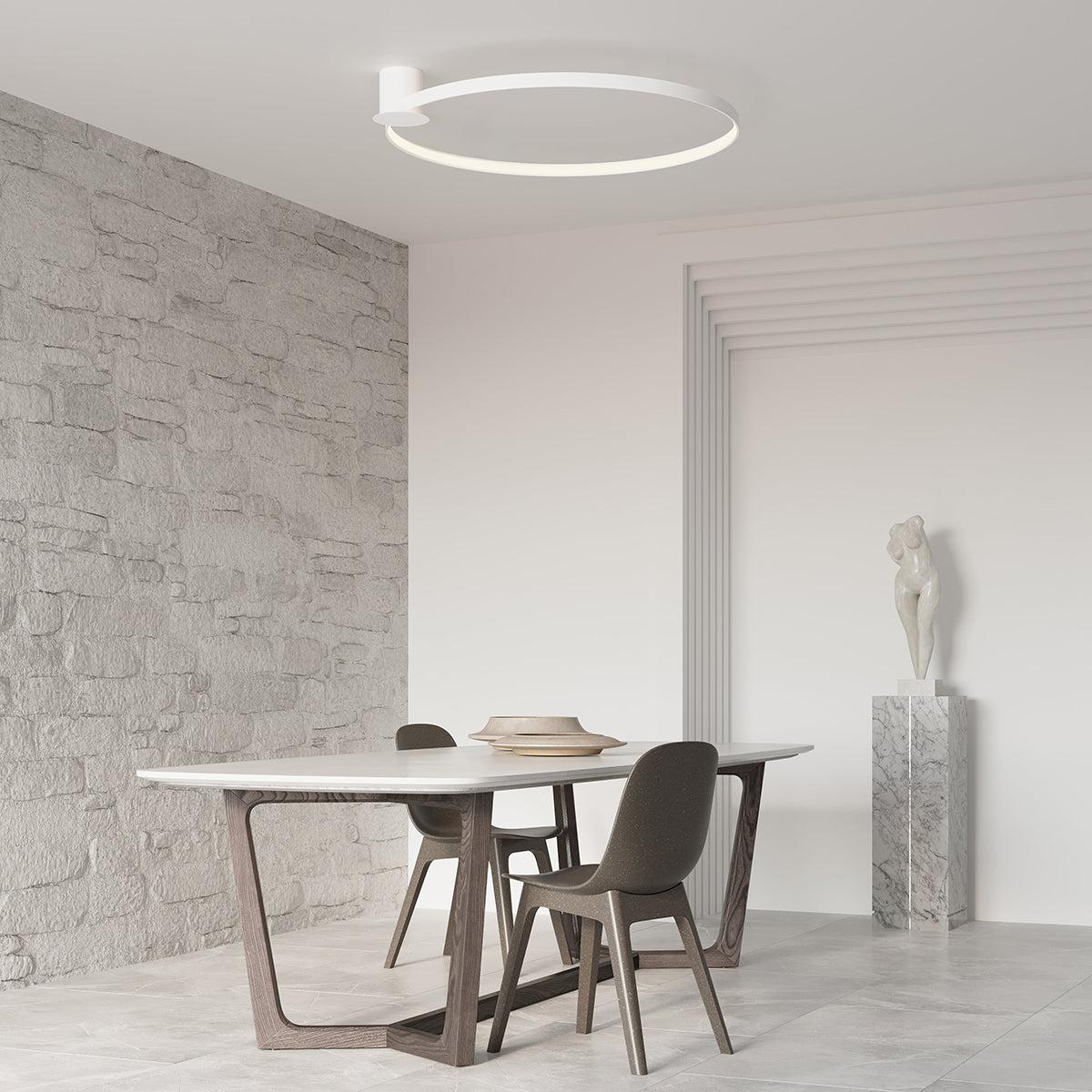 Ceiling light Ring Solis 55 white 4000K