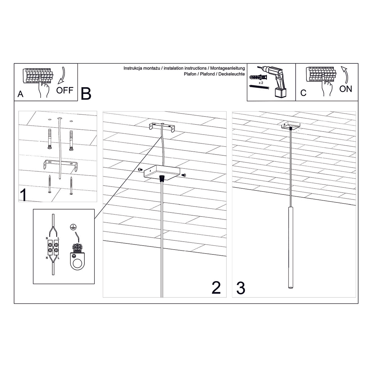 Lampe suspendue Halo 1 béton