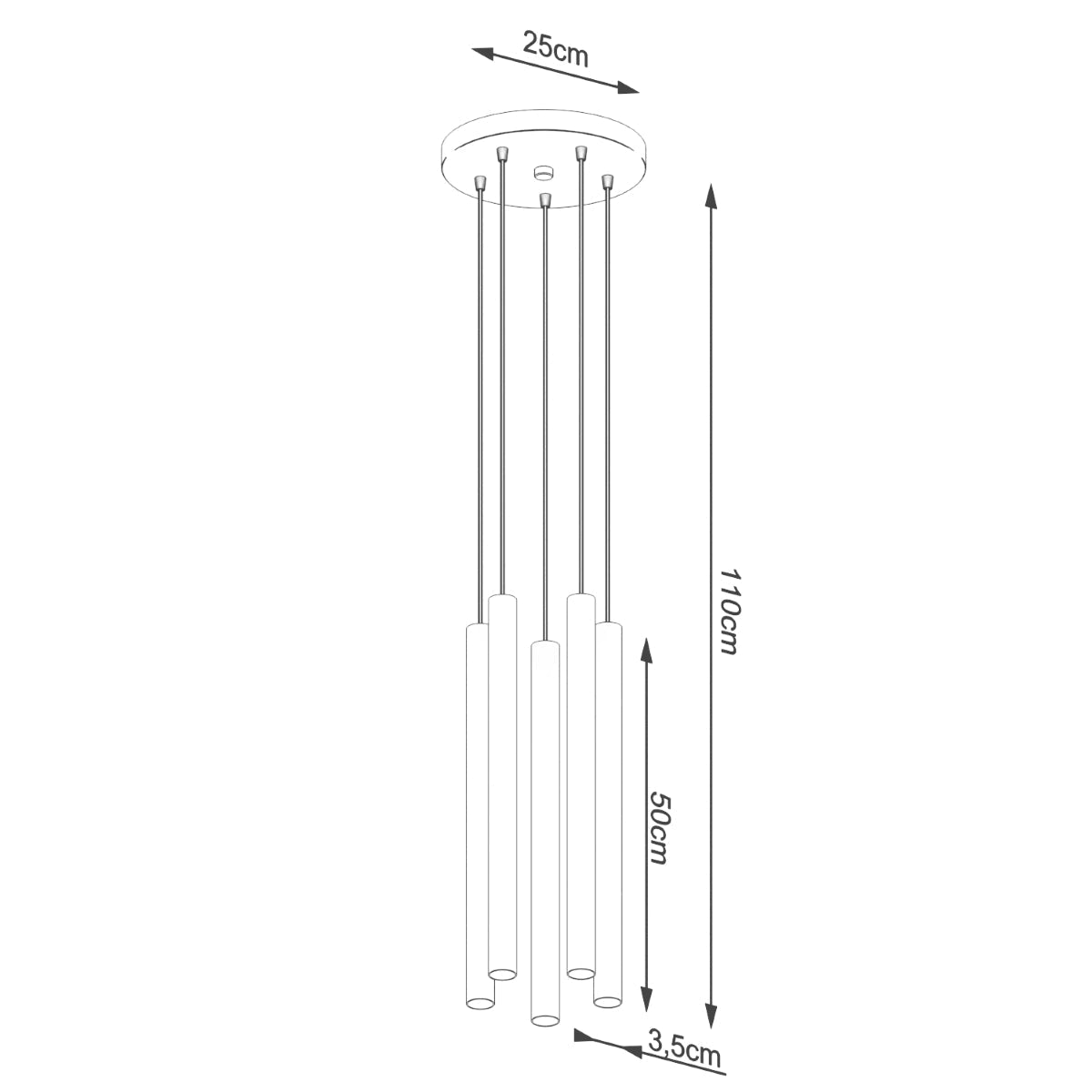 Lampe suspendue Halo 5P béton