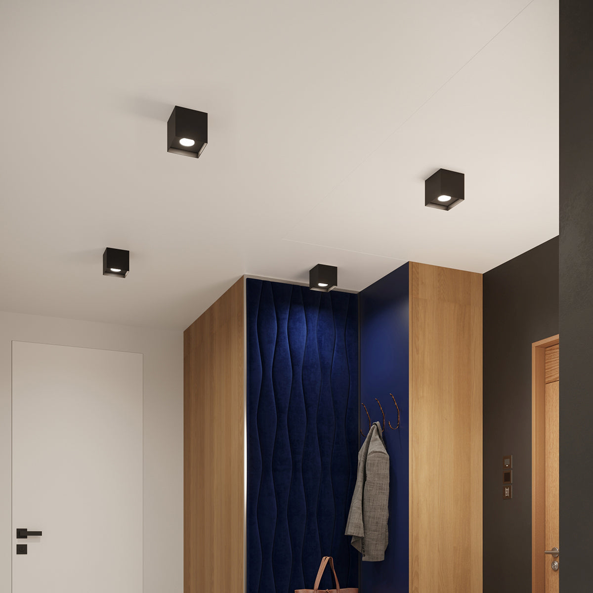 Timeless Cube Ceiling Light in Black