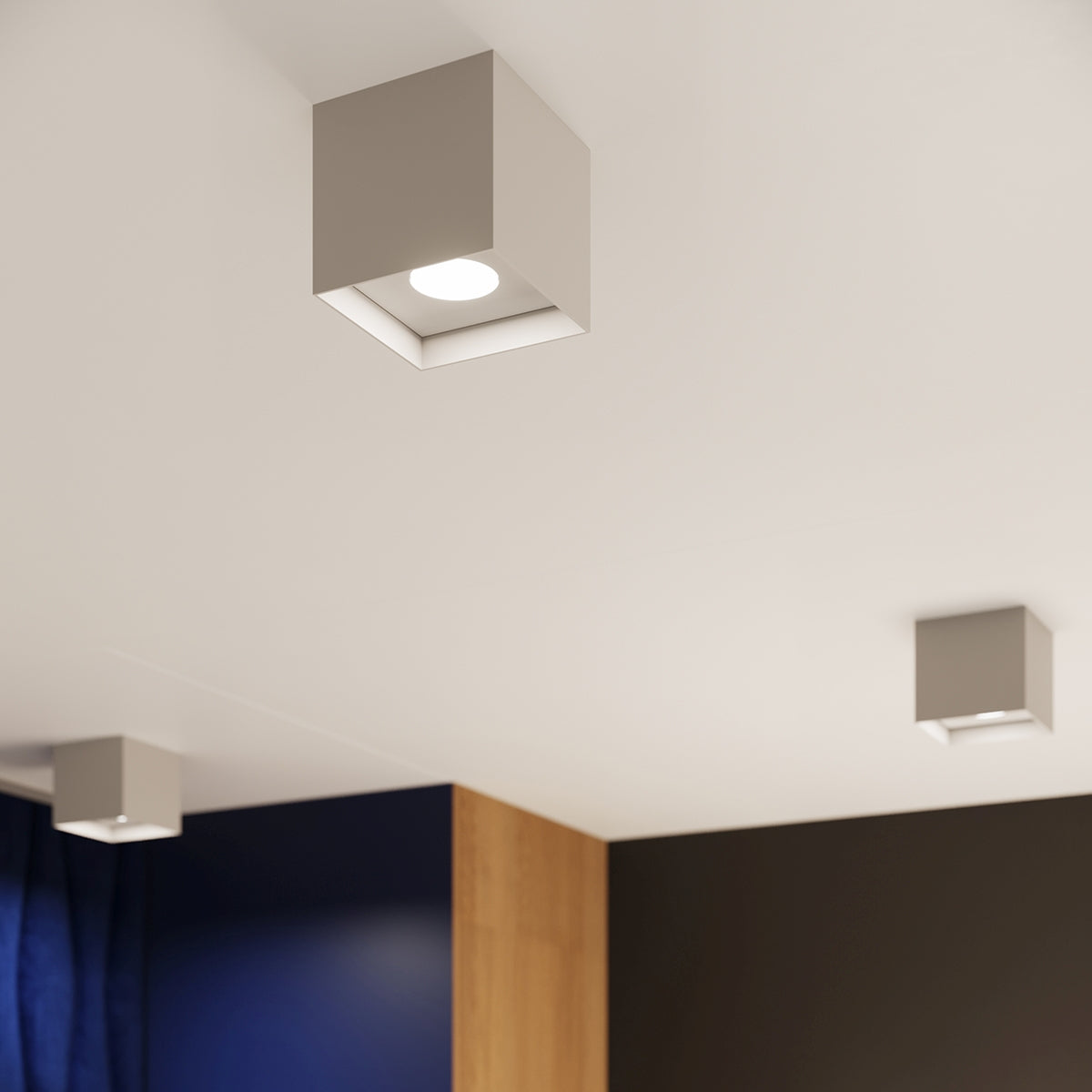 Timeless Cube Ceiling Light Grey