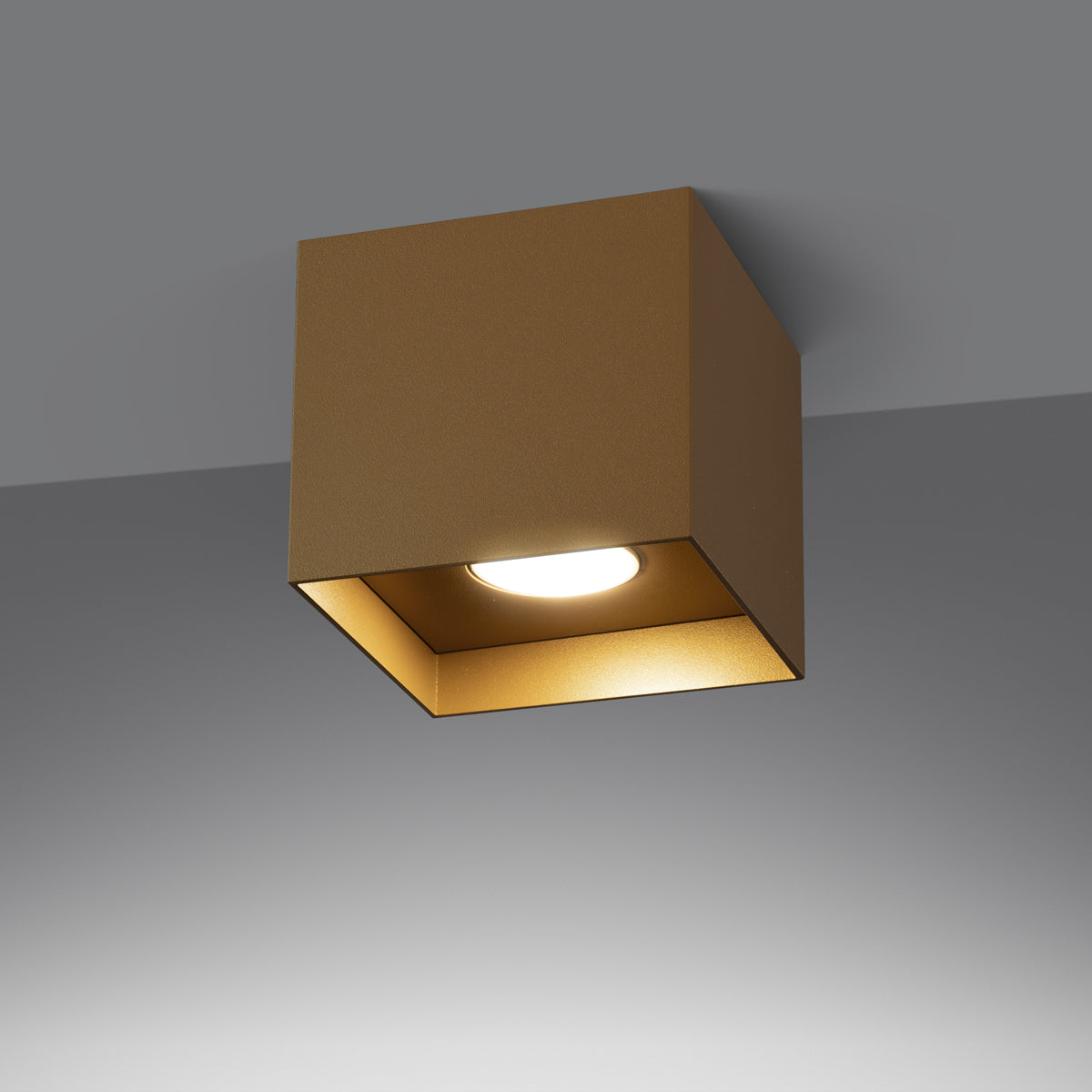 Timeless Cube Ceiling Light Gold