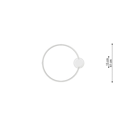 Ceiling light Ring Solis 55 black 4000K