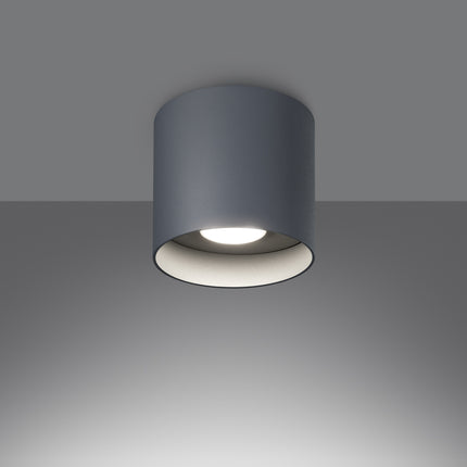 Plafonnier Cylindre Intemporel gris