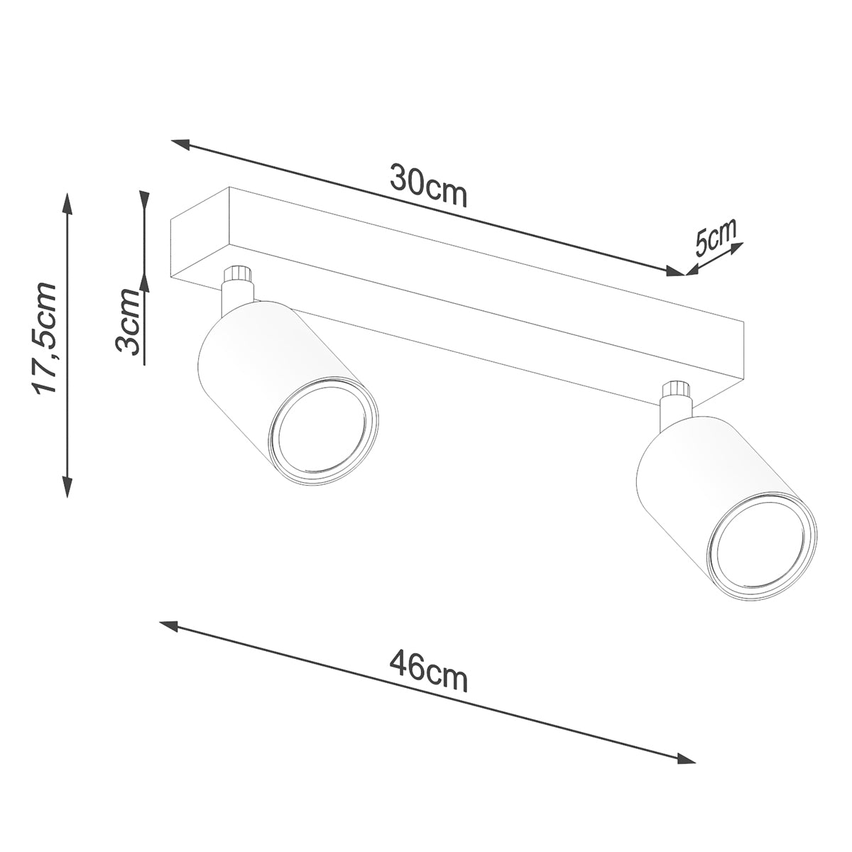 Wood and Metal Design Ceiling Light 2 white