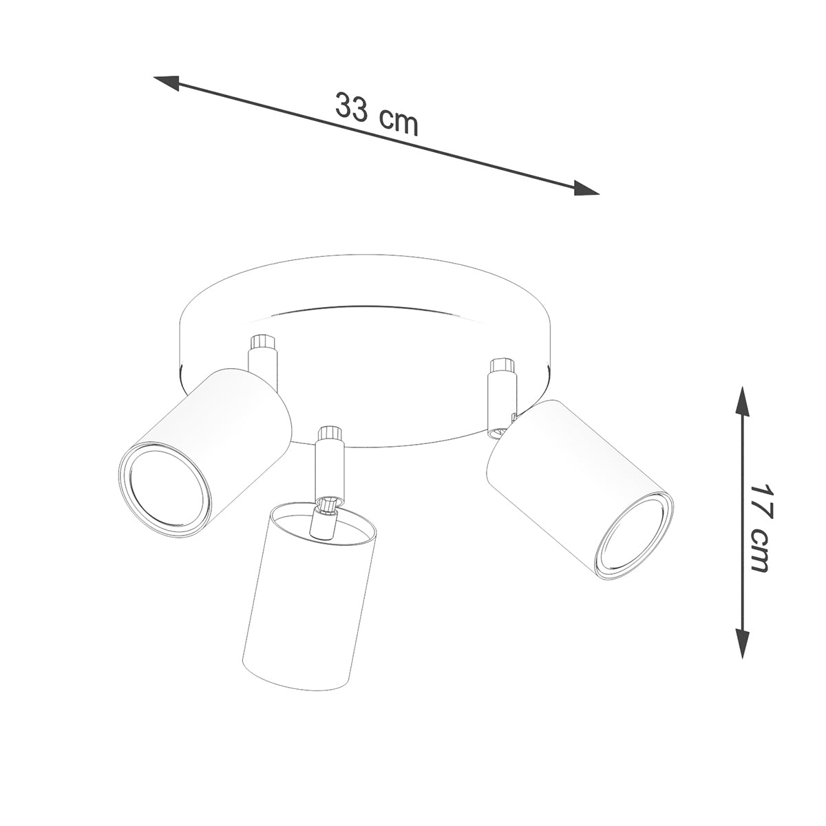 Plafonnier Design Bois et Métal 3P blanc