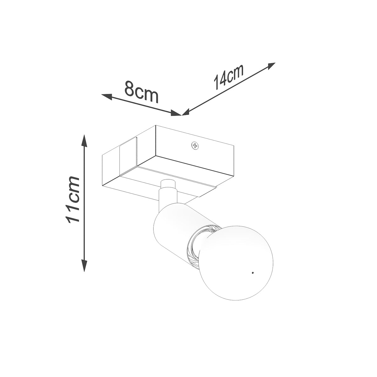 Elegance Wandlampe aus schwarzem Holz