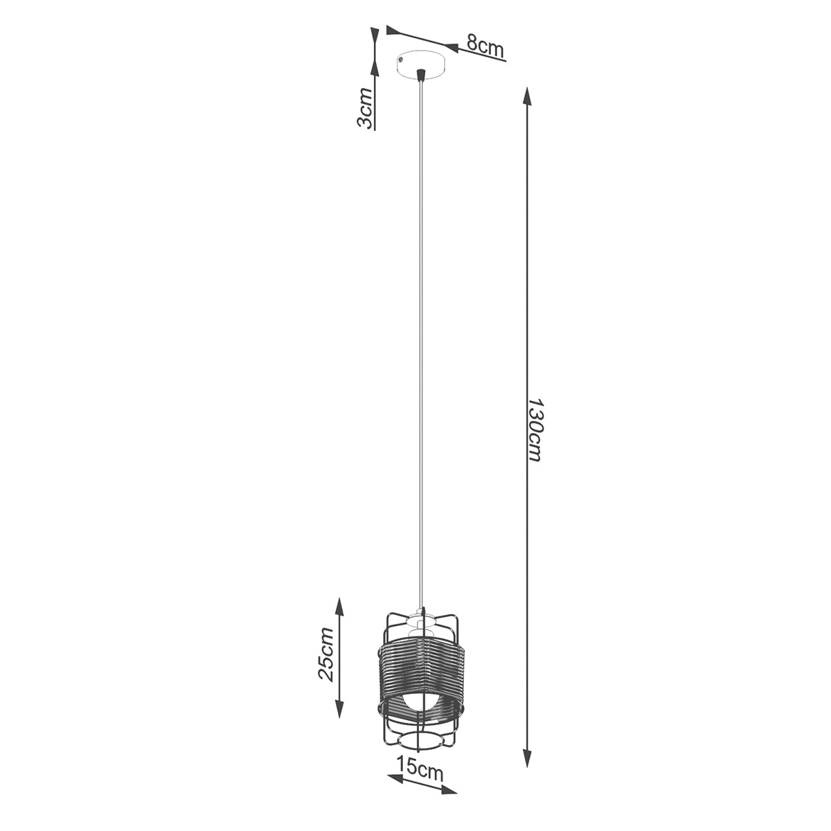 Lampe suspendue Design Corde 1