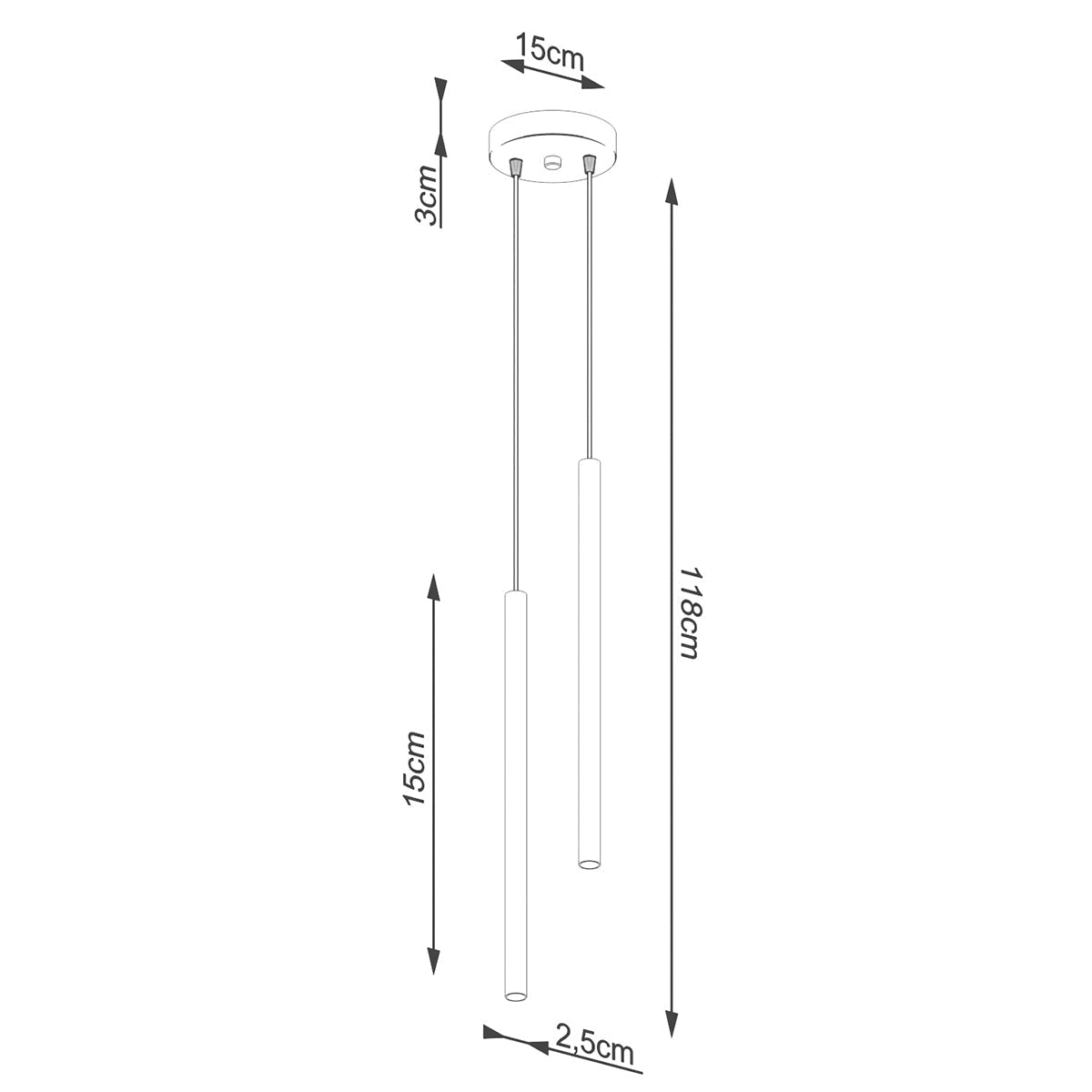 Lampe suspendue Halo 2 blanc