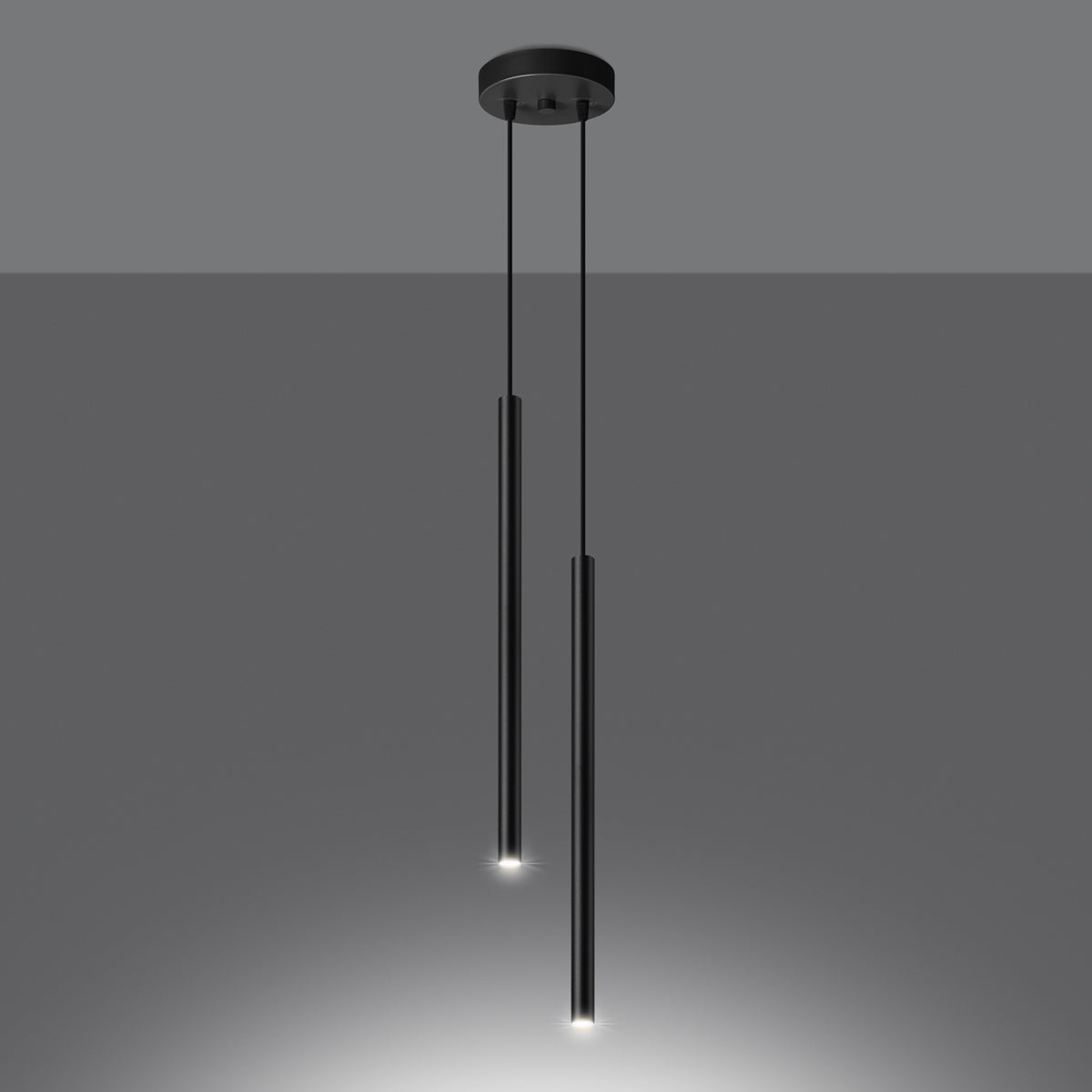 Lampe suspendue Halo 2 noir