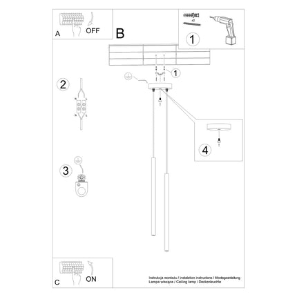 Lampe pendante Halo 2 or