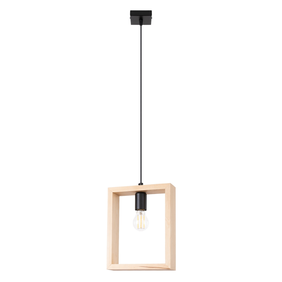 Lampe suspendue ARIES bois naturel