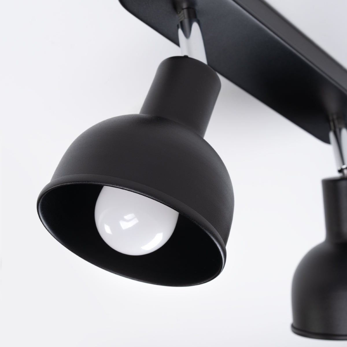 Elba 2 Adjustable Bell Ceiling Light Black